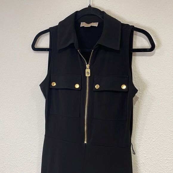 Michael Kors Women’s Sleeveless collared Jumpsuit | black | size XS - Picture 3 of 10
